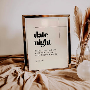 Poster Simples elegante e chic Sinal de ideias noturnas d