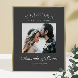 Poster Simples Elegante Moderno Cinza Bem-Vindo ao Casame