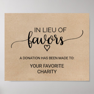 Poster Simples Faux Kraft Em Vez Do Sinal De Favor