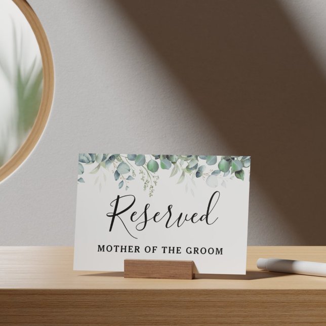 Poster Simples Festa de casamento Eucalyptus Greenery (Simple Eucalyptus Greenery Wedding Party Supplies)