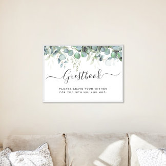 Poster Simples Festa de casamento Eucalyptus Greenery