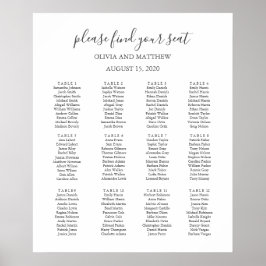 Poster Simples gráfico formal de assentos de casamento br