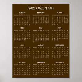 Poster Simples, mas Elegante Calendário 2026 | 