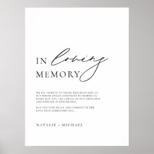 Poster Simples Minimalista No Sinal De Casamento De Memór