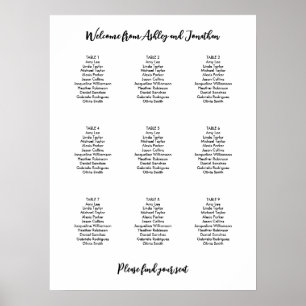 Poster Simples Moderno 9 Gráfico de Assentos de Mesa