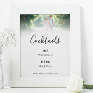 Poster Simples Moderno Minimalista Bebidas com Assinatura