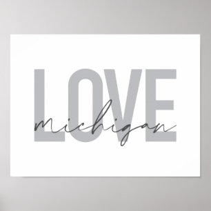 Poster Simples, moderno, urbano, legal design Love Michig