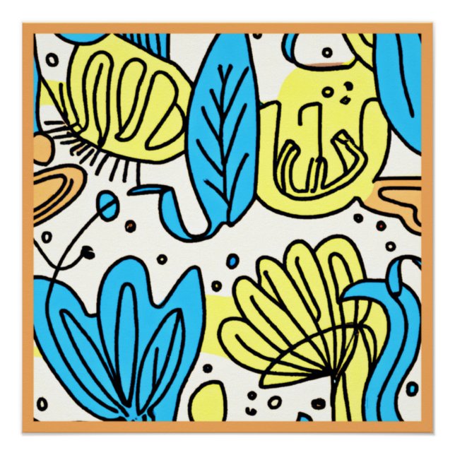 Pôster Simples Padrões Do Oceano Comprar (Frente)