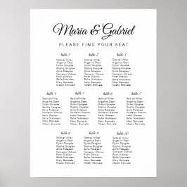Poster Simples preto e branco. Gráfico de Casamento