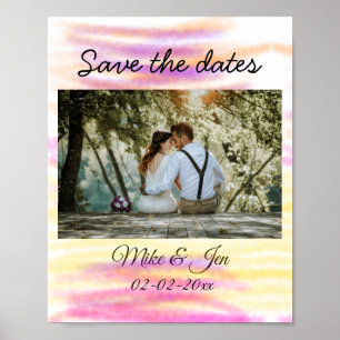 Poster simples salve o dia personalizado foto nome em cor