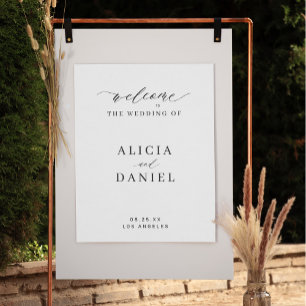 Poster Simples script elegante sinal de boas-vindas do ca