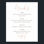 Poster Simples script rosa. Bar de bebidas alcoólicas<br><div class="desc">Simples roteiro rosa para casamento bebe bar. Adequado para aniversário,  aniversário e qualquer outra festa. Entre em contato comigo se precisar de itens adicionais.</div>