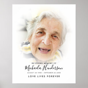 Poster Simples Tributação de Foto Personalizada de Texto