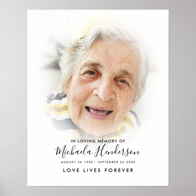 Poster Simples Tributação de Foto Personalizada de Texto  (Frente)