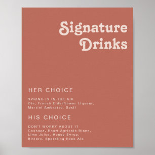 Poster Simples Vibrações Retrô   Bebidas com Sabor de Vel