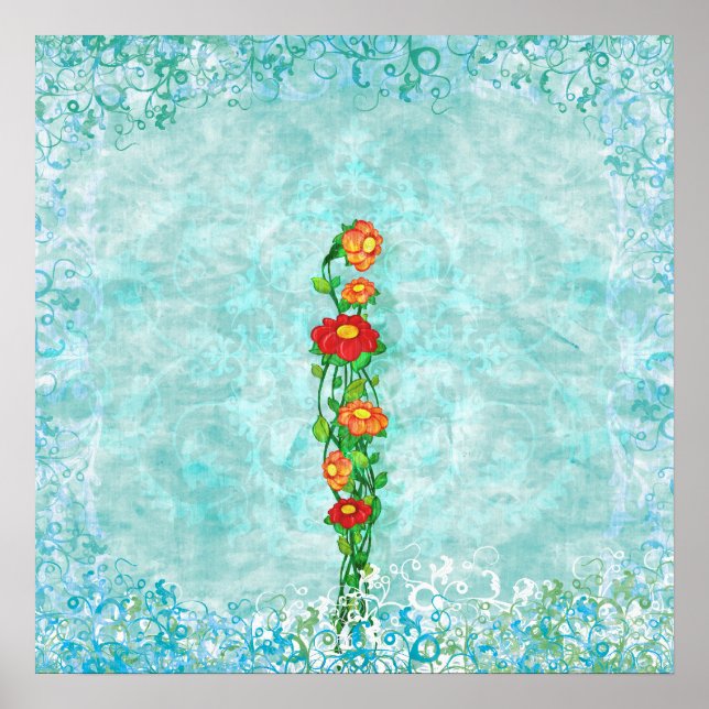 Pôster Simplesmente Belo Floral (Frente)