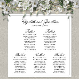Poster Simplesmente Elegante Gráfico de Assentos de Casam