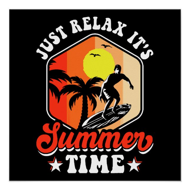 Pôster Simplesmente Relaxe É Época de Verão (Frente)