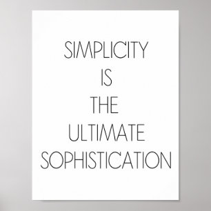 PÔSTER SIMPLICIDADE É A ÚLTIMA SOFISTICAÇÃO