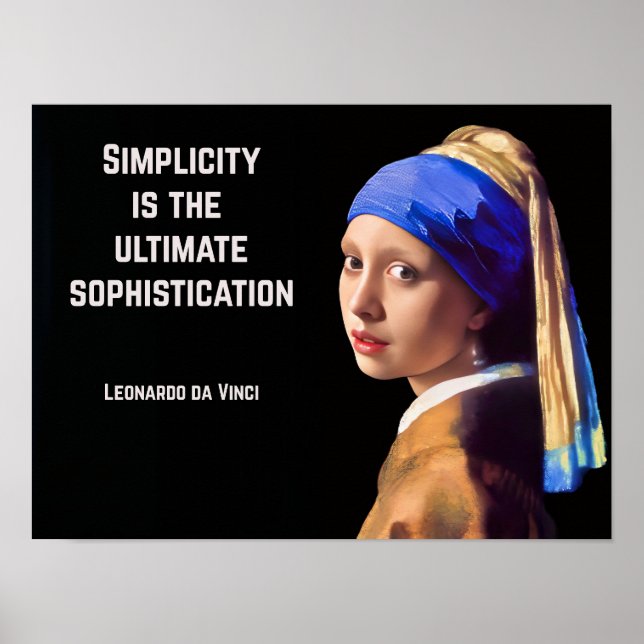 Poster Simplicity is the ultimate sophistication (Frente)