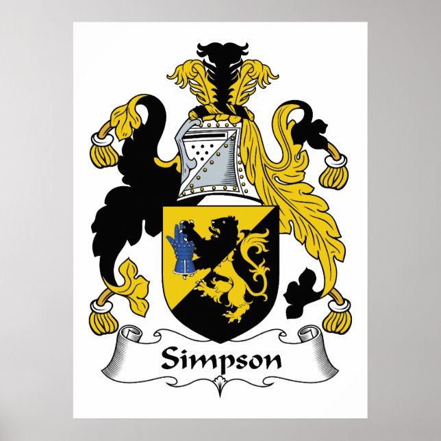 Pôster Simpson Family Crest (Frente)