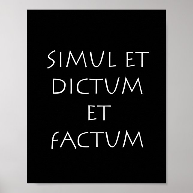 Poster Simul et dictum et factum (Frente)