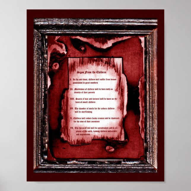 Poster Sinais Das Crianças (Frente)