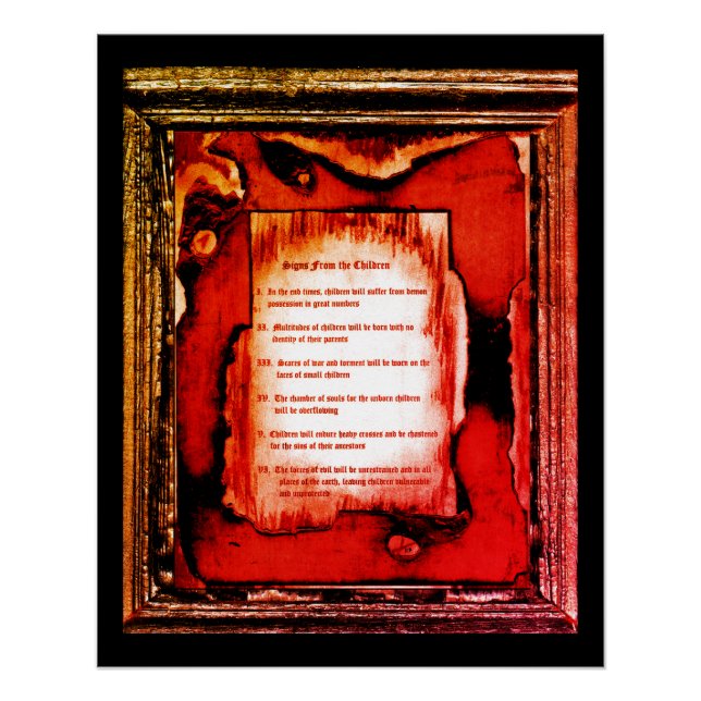 Pôster Sinais Das Crianças (Frente)