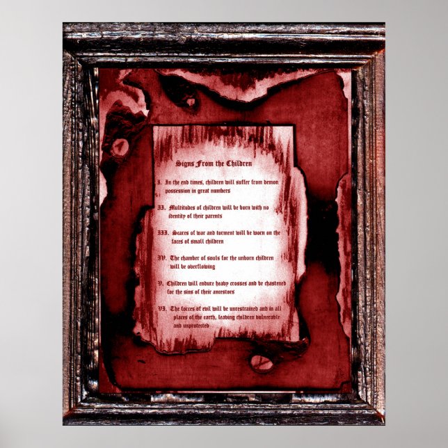 Poster Sinais Das Crianças (Frente)