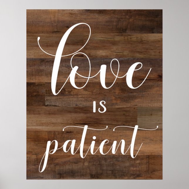 Pôster Sinais de Aisle de Casamento - 1 Corinthians 13 (Frente)