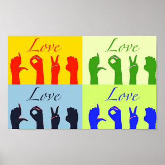 Poster Sinais de amor pop art