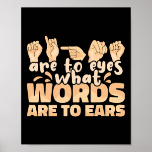 Poster Sinais De Asl São Para Olhar Que Palavras São Para