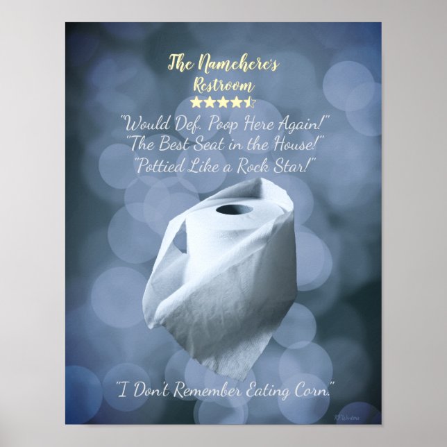 Poster Sinais de Banheiro Divertido, Arte de Parede (Frente)