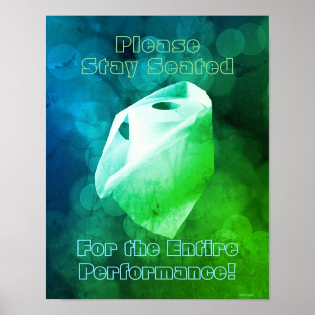 Poster Sinais De Banheiro Engraçados, Humor Potente! Retr (Frente)