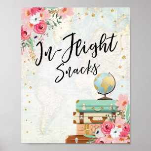 Poster Sinais de Bar de Viagem de snacks em Voo Adventure
