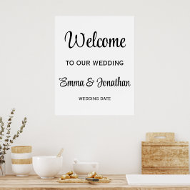 Poster Sinais de boas-vindas da festa de casamento