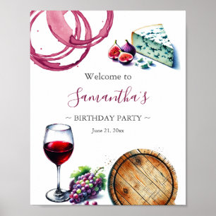 Poster Sinais de Boas-vindas de Aniversário do Tema do Vi