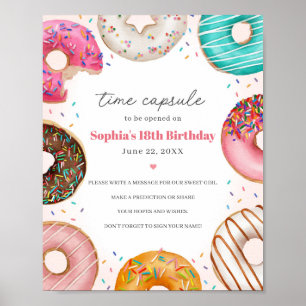 Poster Sinais de Cápsula do Tempo de Conselhos de Donuts 