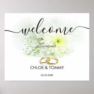 Poster Sinais de casamento de boas-vindas