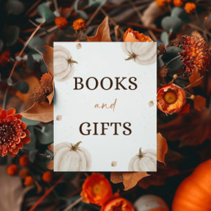 Poster Sinais De Chá de fraldas De Queda E Presente