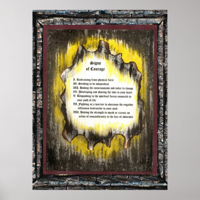 Pôster Sinais de coragem (Frente)