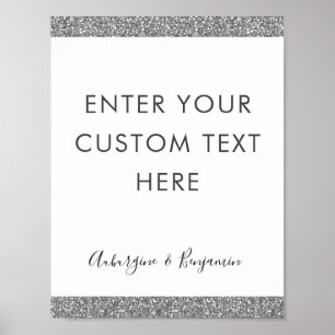 Poster Sinais de Cotação de Texto Personalizado da Glit