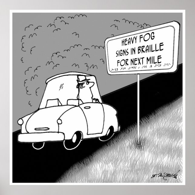 Poster Sinais de estrada em Braille (Frente)