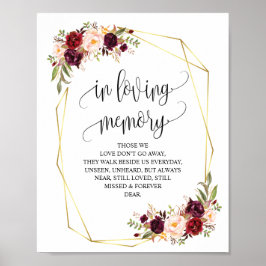 Poster Sinais de memorial modernos geométricos em memória