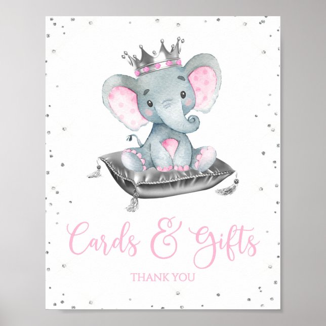 Poster Sinais de mesa para presente de chá de bebê de ele (Frente)