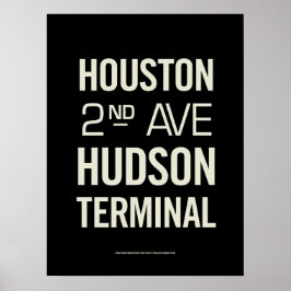 Poster Sinais de metrô Vintage BCL