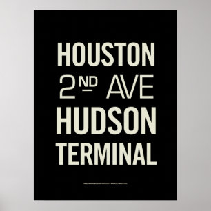 Poster Sinais de metrô Vintage BCL