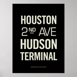 Poster Sinais de metrô Vintage BCL