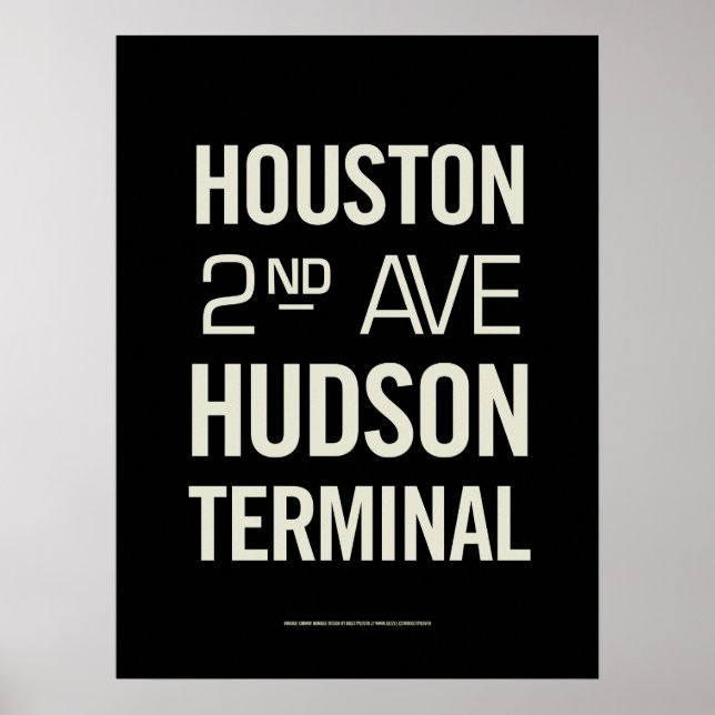 Poster Sinais de metrô Vintage BCL (Frente)