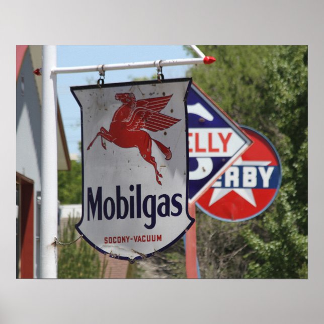 Pôster Sinais de propaganda da Vintage Gasolina (Frente)